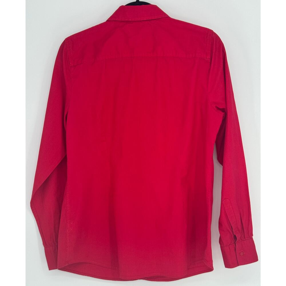 Tommy Hilfiger Red Button Classic Fit Long Sleeve Large Shirt - Picture 2 of 4